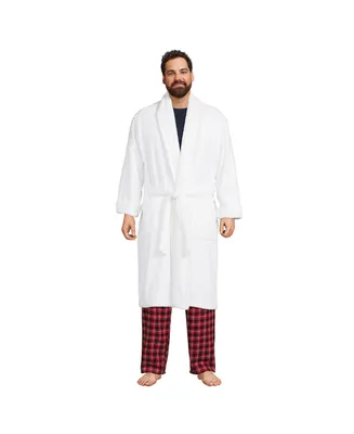 Lands' End Men's Big and Tall Calf Length Turkish Terry Robe