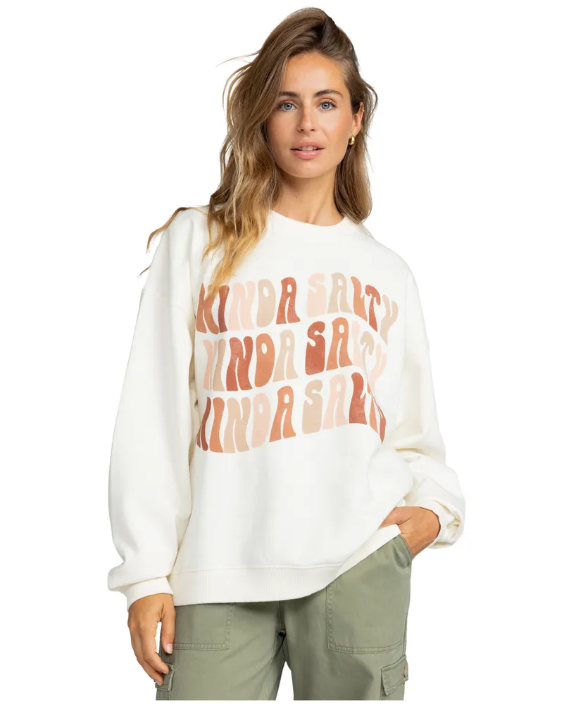 Roxy Juniors' Lineup Oversized Crewneck Sweatshirt