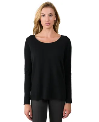 J Cashmere Women's 100% Dolman Sleeve Pullover High Low Sweater