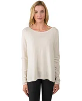 Jennie Liu Women's J Cashmere 100% Dolman Sleeve Pullover High Low Sweater