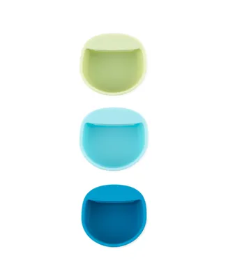 Bumkins Baby Boys and Girls Silicone Little Dippers Round Set, Pack of 3