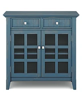 Simpli Home Acadian 36" Solid Wood Entryway Storage Cabinet