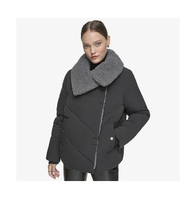 Women's Valencia Asymmetrical Quilted Coat