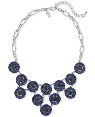 Style & Co Beaded Circle Statement Necklace, 17" + 3" extender, Created for Macy's