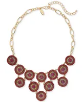 Style & Co Beaded Circle Statement Necklace, 17" + 3" extender, Created for Macy's