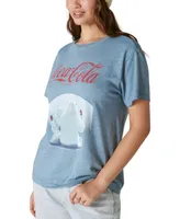 Lucky Brand Women's Coca-Cola Polar Bears Graphic T-Shirt