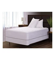 Circles Home Circleshome Ultra-Plush Down Alternative Cotton Top Mattress Pad White California King