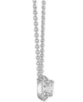 Alethea Certified Diamond Halo Pendant Necklace (1/2 ct. t.w.) in 14k White Gold Featuring Diamonds from De Beers Code of Origin, Created for Macy's