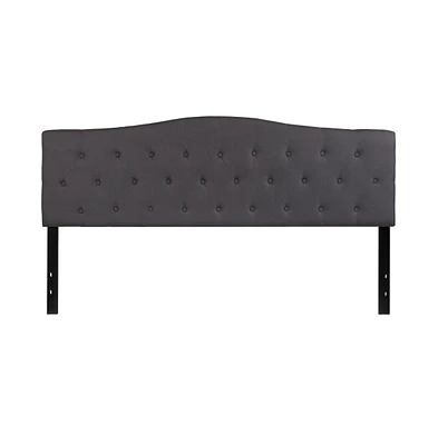 Arched King Button Tufted Upholstered Headboard