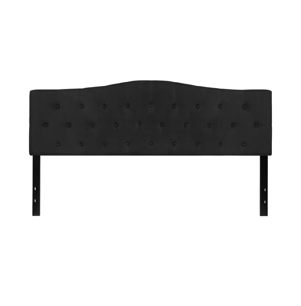 Arched King Button Tufted Upholstered Headboard