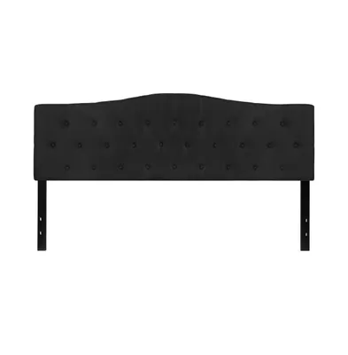 Arched King Button Tufted Upholstered Headboard