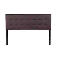 Button Tufted Queen Upholstered Headboard