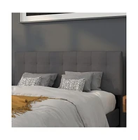 Quilted Tufted Queen Upholstered Headboard