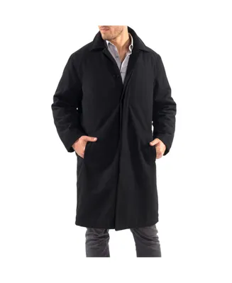 Alpine Swiss Men's Zach Knee Length Jacket Top Coat Trench Wool Blend Overcoat