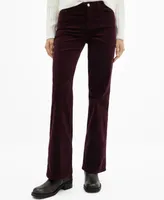 Mango Women's Mid-Rise Flare Pants