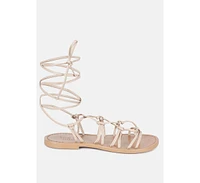 Baxea Womens Handcrafted Tie Up String Flats