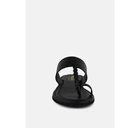 Harris Womens Toe Ring Braided Slip On flats