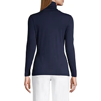 Lands' End Women's Lightweight Fitted Long Sleeve Turtleneck Top