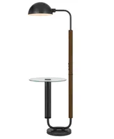 Keyser 63" Height Metal and Glass Floor Lamp