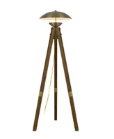 Lakeland 55" Height Wood and Metal Floor Lamp