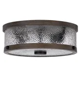 Mateo 4.5" Height Metal and Glass Semi Flush Mount