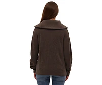 Bench Dna Women's Thurynn Oversize Zippered Funnel Sweater
