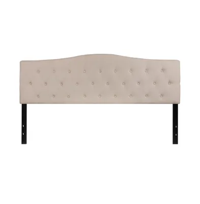 Arched King Button Tufted Upholstered Headboard