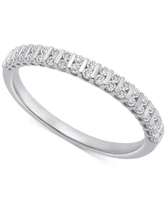 Diamond Double Row Bar Band (1/4 ct. t.w.) in Platinum