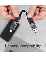 Wasserstein 6-in-1 Charging Wizard - Portable Multi Charging Cable with Usb-a and Usb-c Input