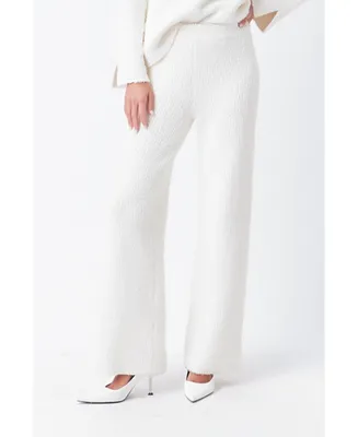 Women's Textured Fuzzy Knit Pants