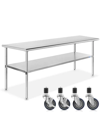 Gridmann x Inch Stainless Steel Table w/ 4 Casters