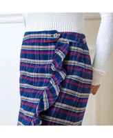 Hope & Henry Women's Flannel Ruffle Skirt
