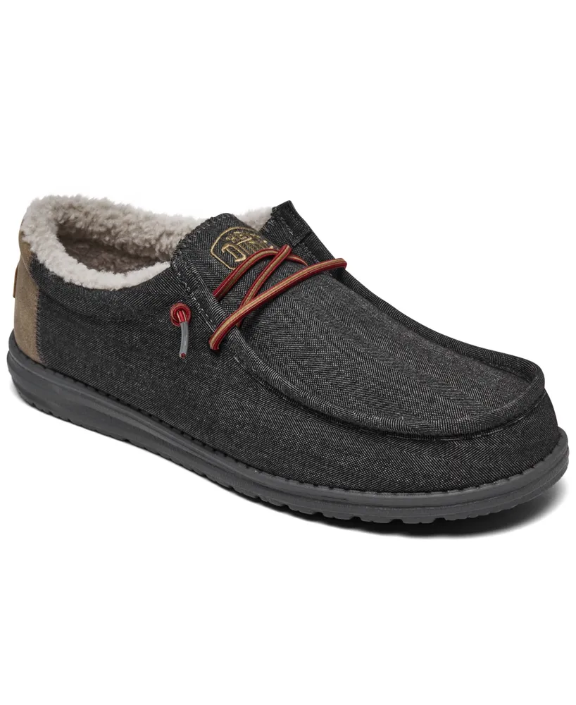 Hey Dude Men's Wally Black Shell Casual Slip-On Moccasin Sneakers from Finish Line