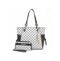 Mkf Collection Xenia Circular Print Tote Handbag with Wallet by Mia K