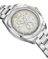 Versace Women's Swiss Chronograph Medusa Stainless Steel Bracelet Watch 40mm