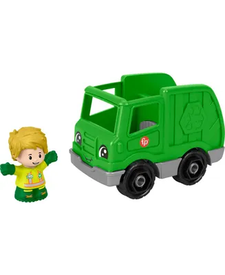 Fisher Price Little People Recycle Truck and Character Figure Set for Toddlers, 2 Pieces - Multi