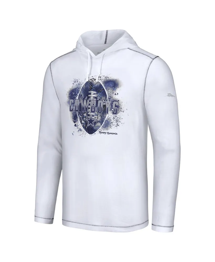 Men's Tommy Bahama White Dallas Cowboys Graffiti Touchdown Pullover Hoodie