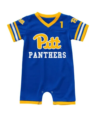 Infant Boys and Girls Colosseum Royal Pitt Panthers Bumpo Football Romper