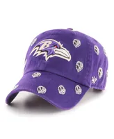 Men's and Women's '47 Brand Purple Baltimore Ravens Confetti Clean Up Adjustable Hat