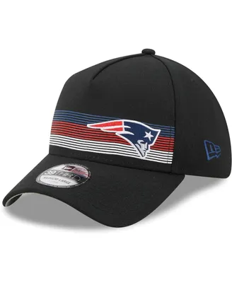 Men's New Era Black England Patriots Flawless Stripe 39THIRTY Flex Hat