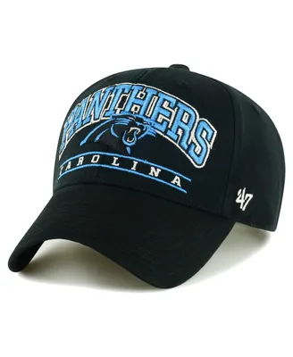 Men's '47 Brand Black Carolina Panthers Fletcher Mvp Adjustable Hat