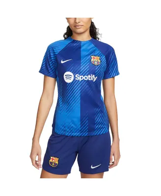 Women's Nike Blue Barcelona 2023/24 Home Academy Pro Pre-Match Top