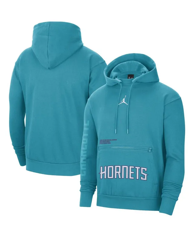 Men's Jordan Brand Purple Charlotte Hornets Courtside Statement Edition  Pullover Hoodie