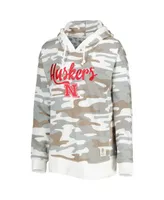 Women's Pressbox Camo Nebraska Huskers San Pablo Pullover Hoodie