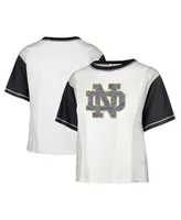 Women's '47 Brand White Distressed Notre Dame Fighting Irish Premier Tilda T-shirt