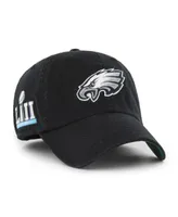 Men's '47 Brand Black Philadelphia Eagles Sure Shot Franchise Fitted Hat