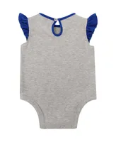 Girls Newborn Heather Gray Florida Gators All Dolled Up Bodysuit, Skirt and Bootie Set