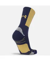 Men's Under Armour Navy Notre Dame Fighting Irish Playmaker Crew Socks