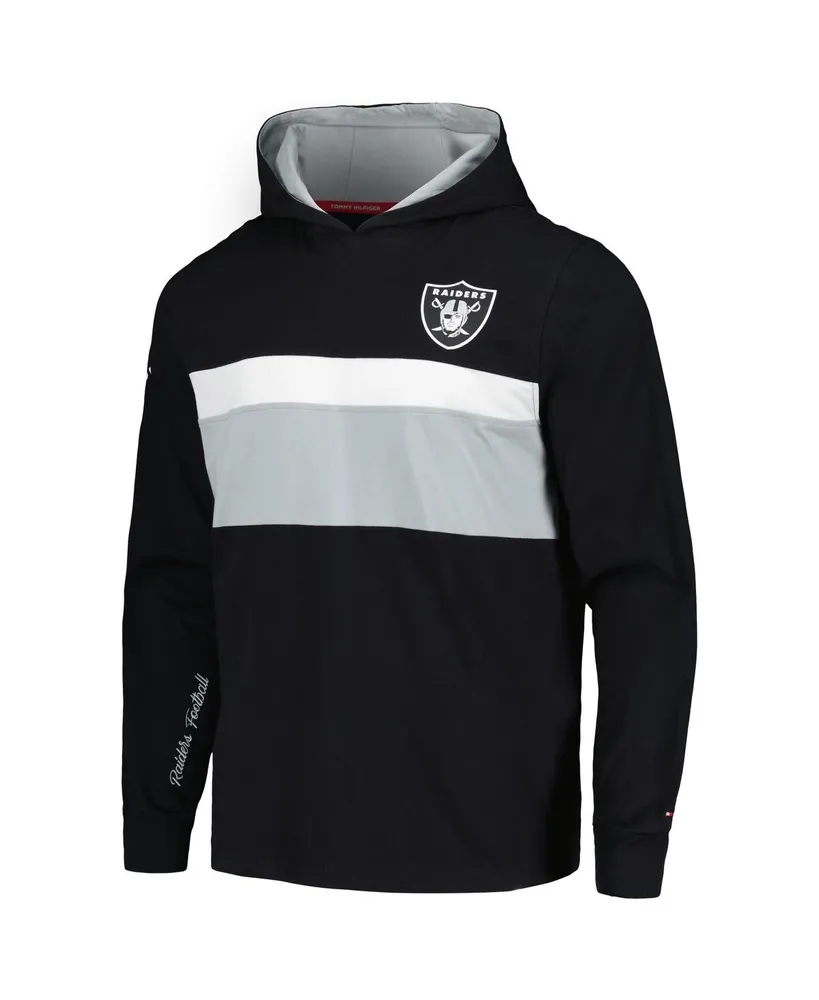 Men's Tommy Hilfiger Black Las Vegas Raiders Morgan Long Sleeve Hoodie T-shirt