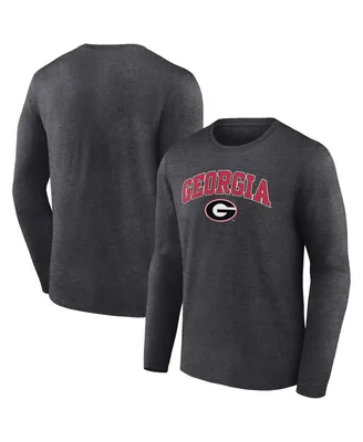 Fanatics Branded Men's Heather Gray Georgia Bulldogs Campus Long Sleeve T-Shirt